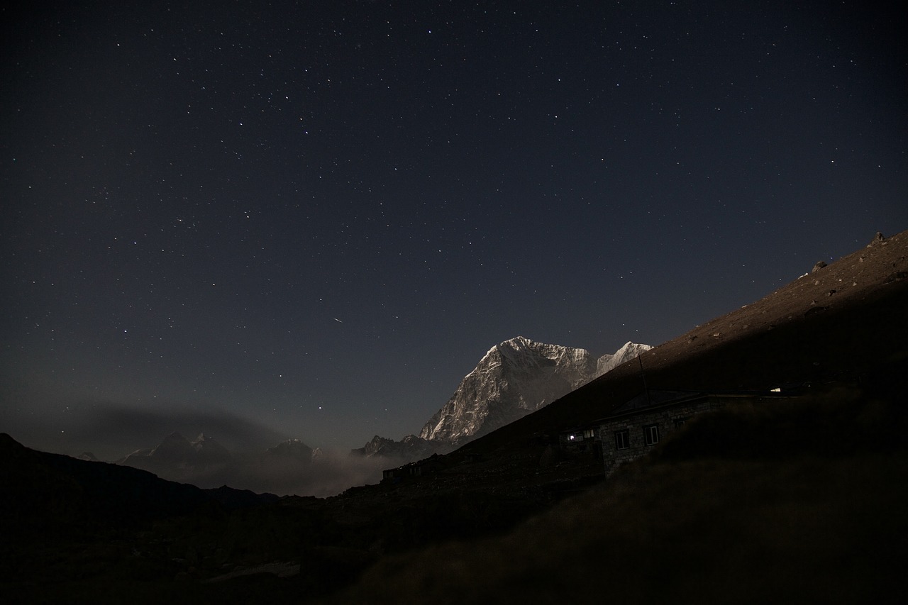 雪山星空夜景4K壁纸